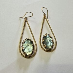 Drop Shape Labradorite Earrings