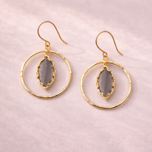 Handmade Smoking Quartz Earrings