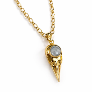 Bird Skull Moonstone Necklace