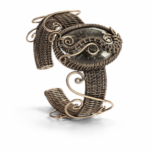 Handmade Copper Bracelet with Crystal Quartz