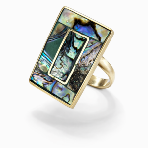Abalone Rectangle Ring