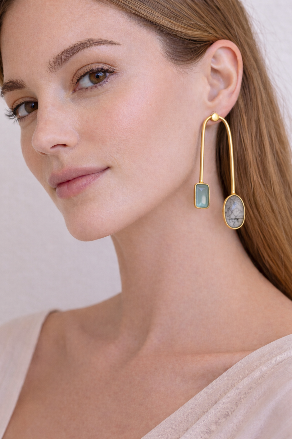 Handmade Stone Earrings - Image 2