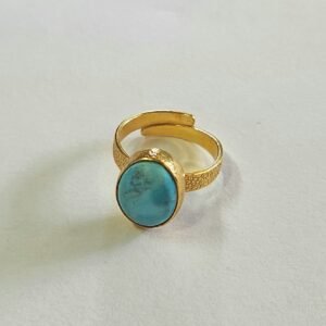 Adjustable Larimar Ring