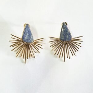 Sunbeam Earrings with Lapis Lazuli