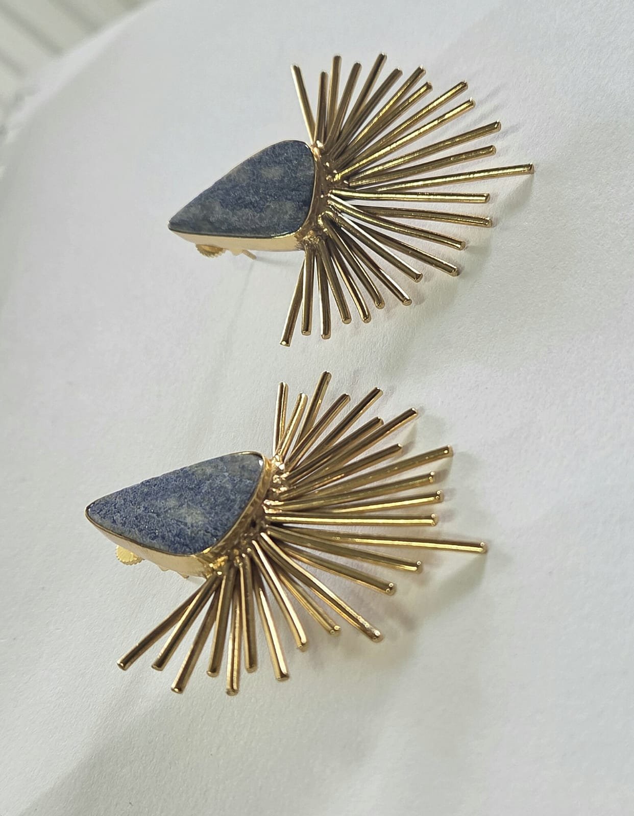 Sunbeam Earrings with Lapis Lazuli - Image 3