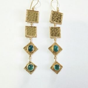 Handmade Long Square Earrings