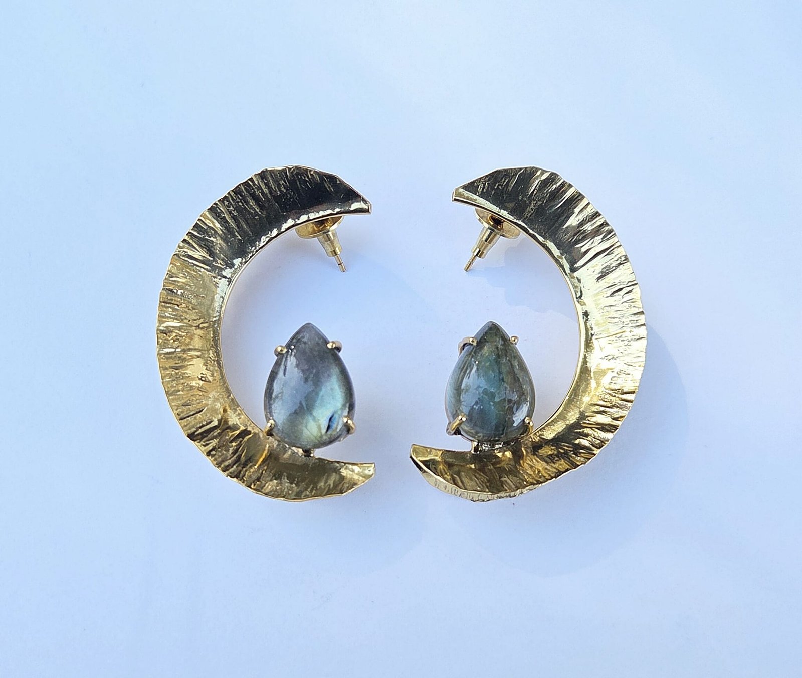 Handmade Half Moon Earrings - Image 3