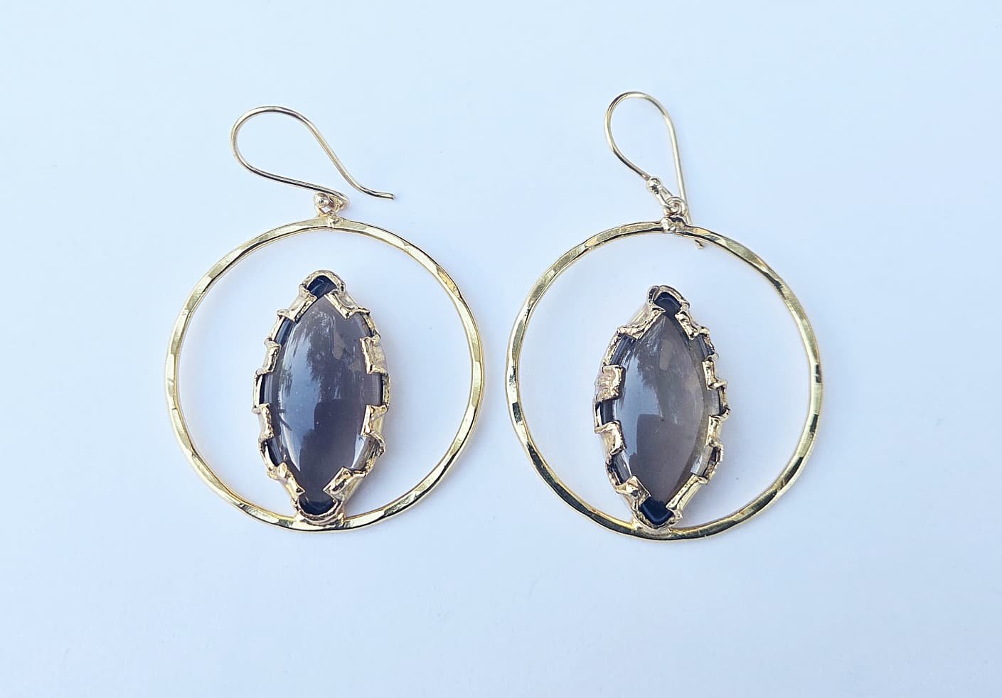 Handmade Smoking Quartz Earrings - Image 3