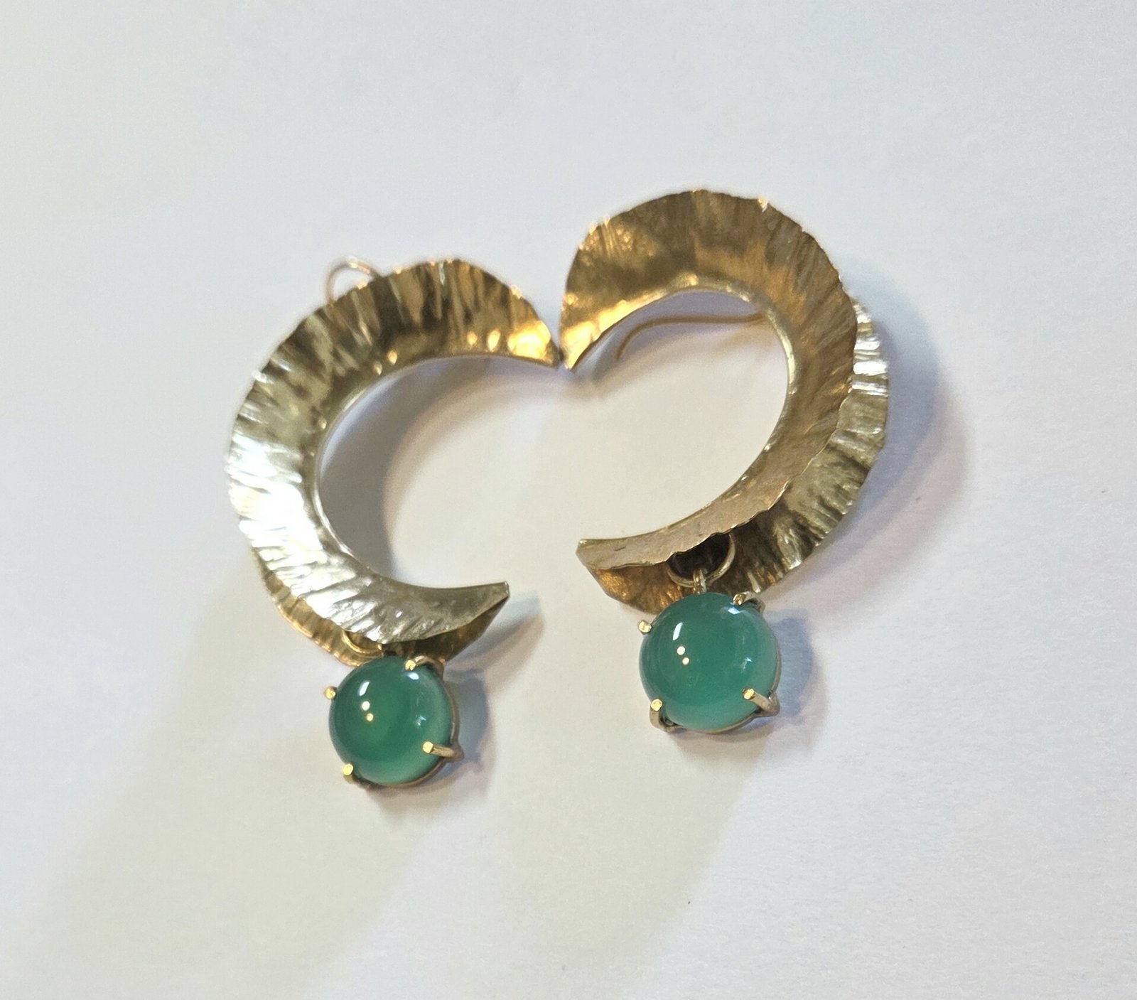 Half Moon Chalcedony Stone Earrings - Image 3