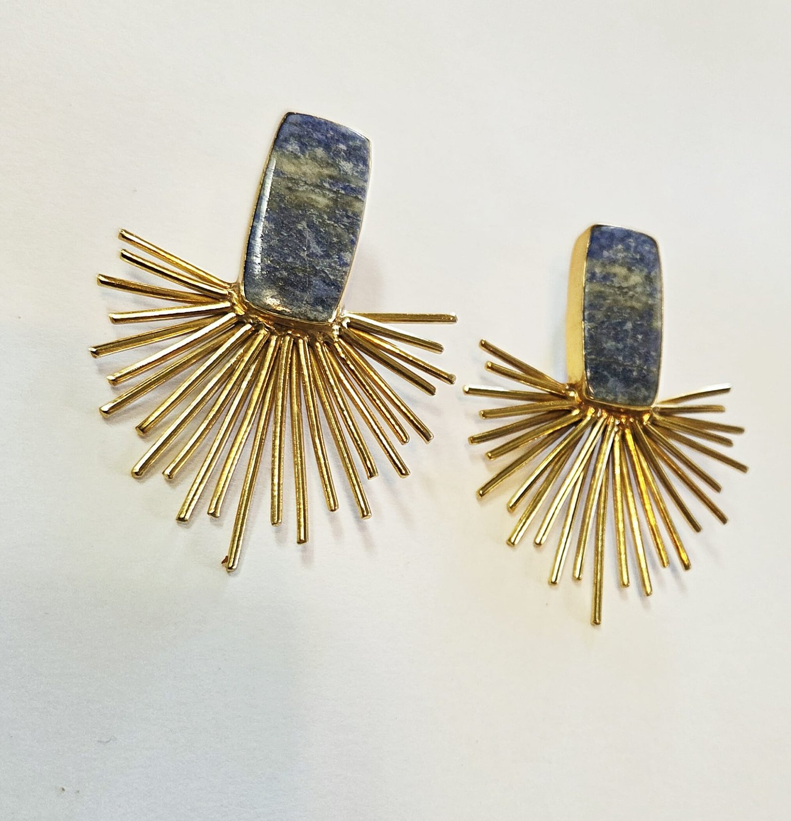 Handmade Lapis Lazuli Earrings - Image 3
