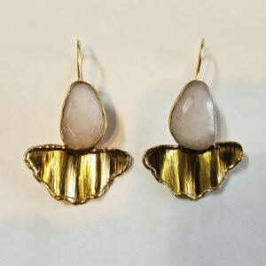 faceted chalcedony earrings