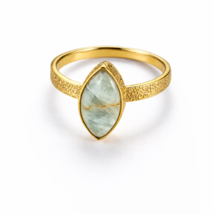 handmade larimar stone ring