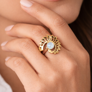 handmade moonstone ring