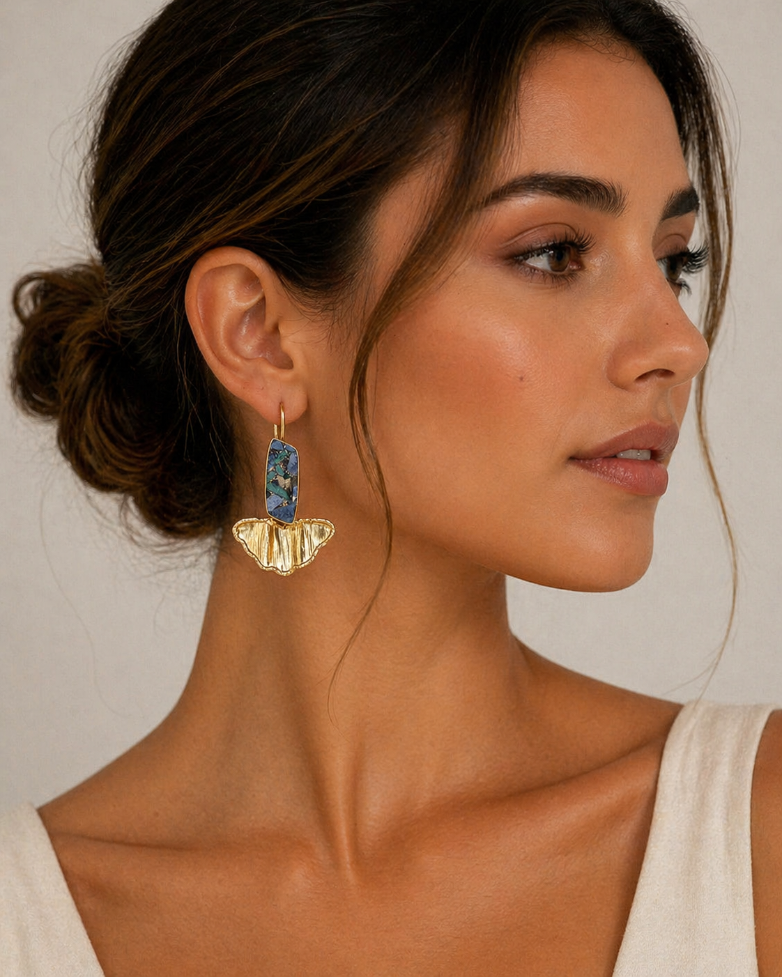 mosaic stone earrings
