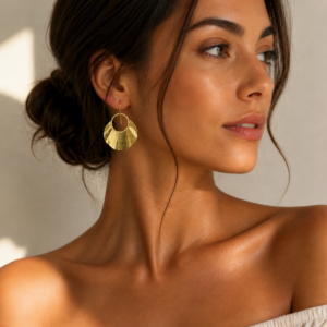 handmade 18k gold plated earrings